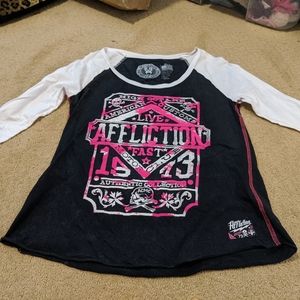 Affliction 3/4 t shirt